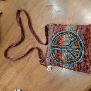 The Sak Crochet Hippy Peace Shoulder Bag